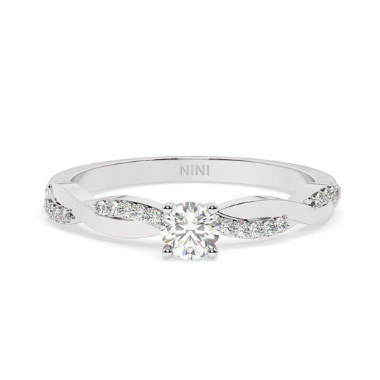 Twist Engagement Ring - 0.30 Ct