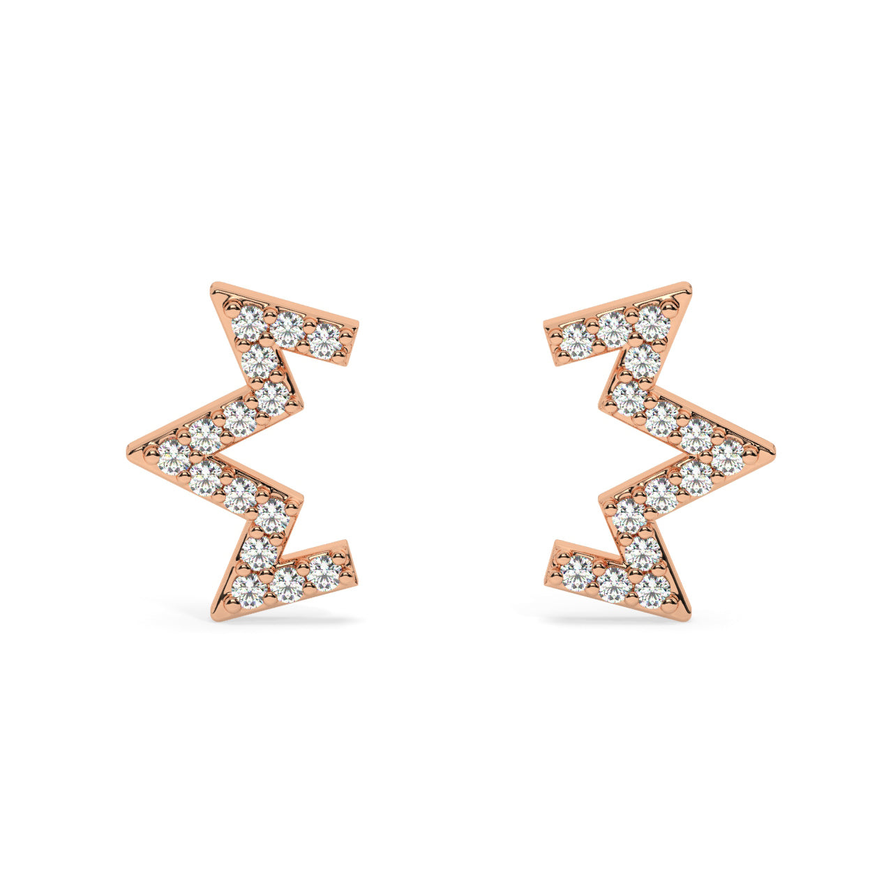 Zig-Zag Diamond Earrings