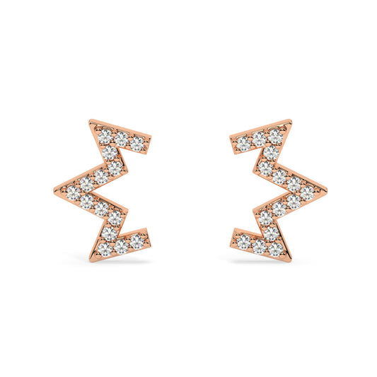 Zig-Zag Diamond Earrings