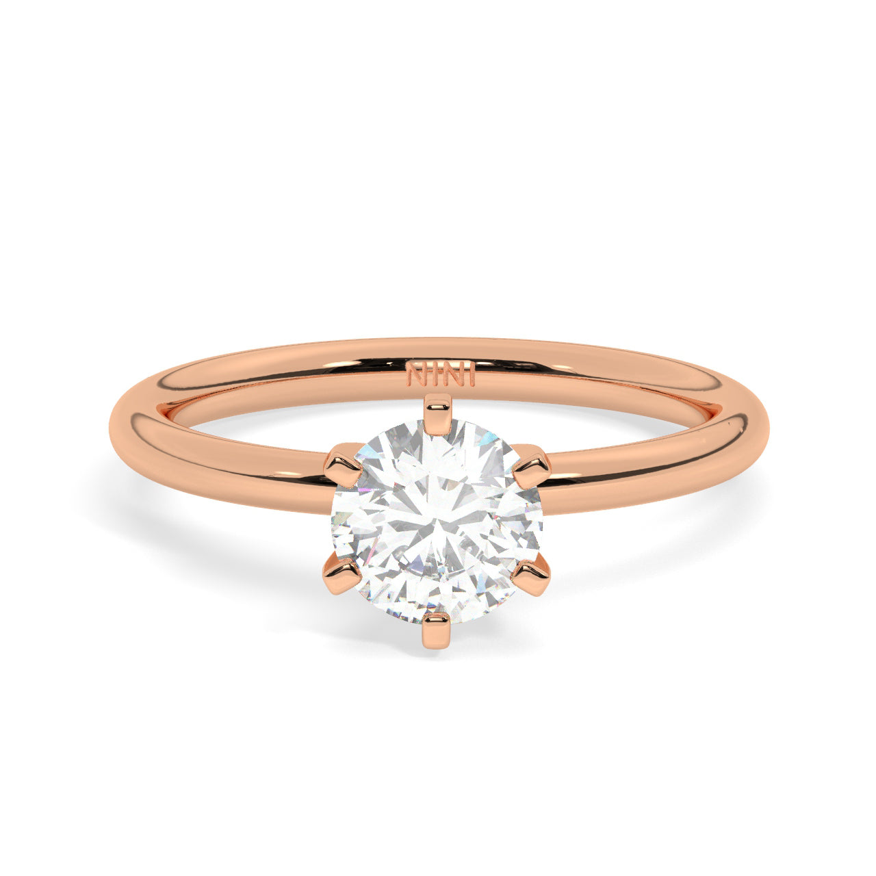 Solitaire Engagement Ring 1.00 Ct - 6 Prongs