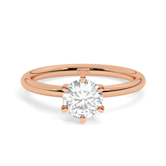 Solitaire Engagement Ring 1.00 Ct - 6 Prongs