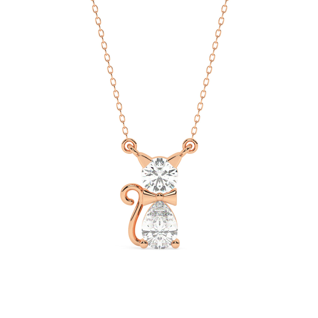 Cat Diamond Necklace