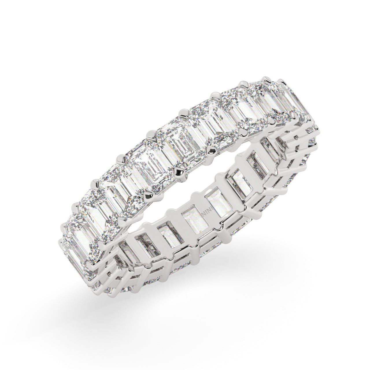Emerald Cut Diamonds Eternity Ring - 0.25 Ct