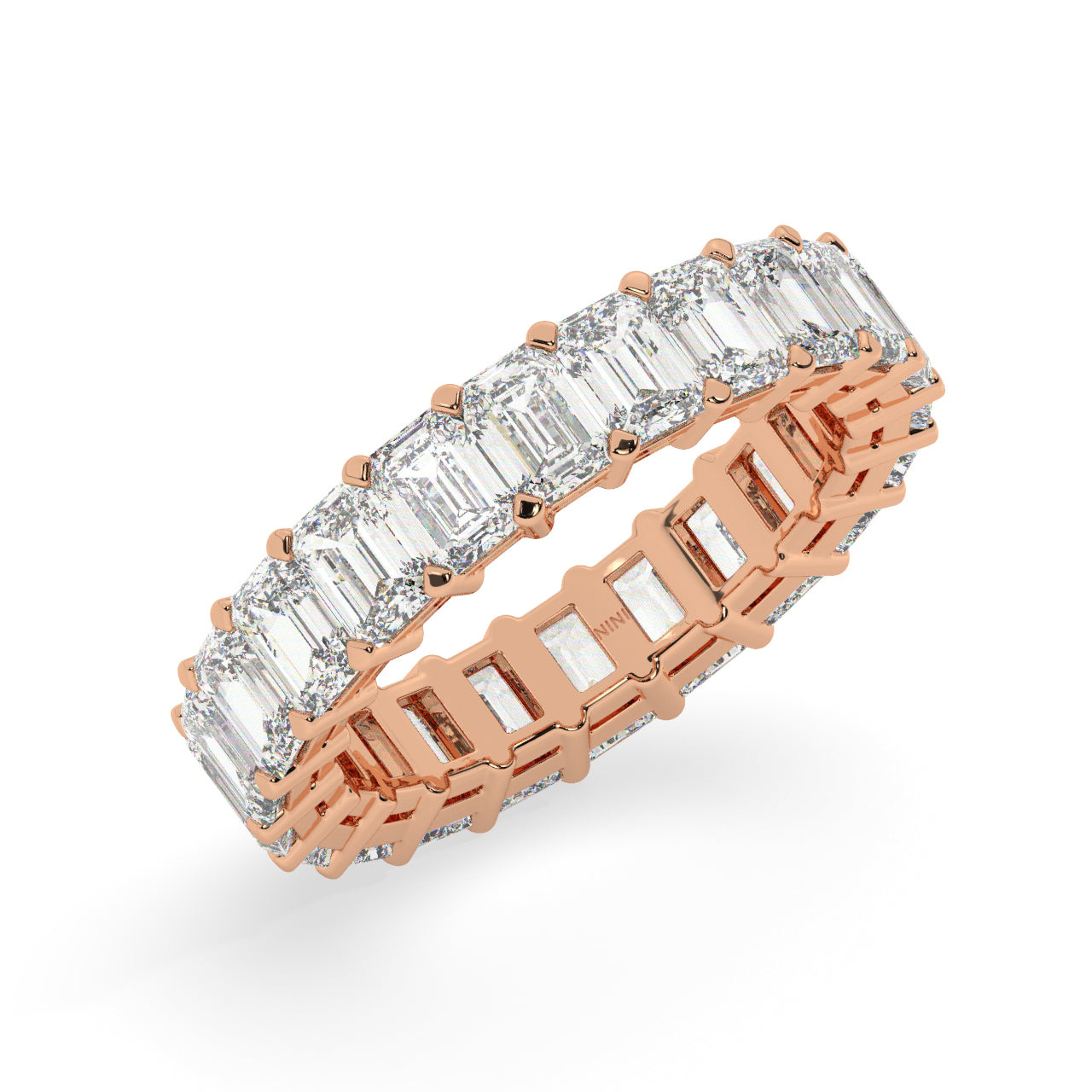 Emerald Cut Diamonds Eternity Ring - 0.25 Ct