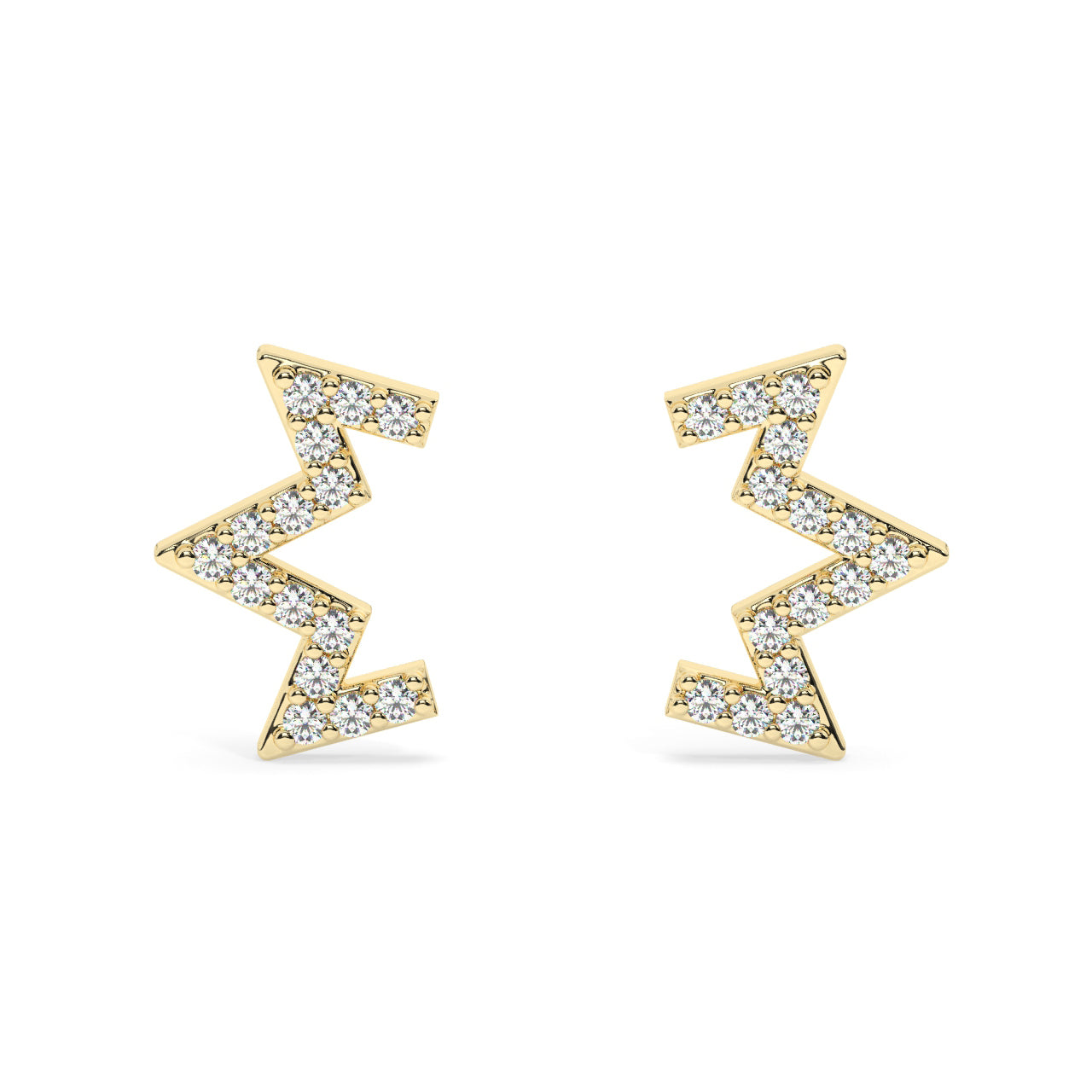 Zig-Zag Diamond Earrings