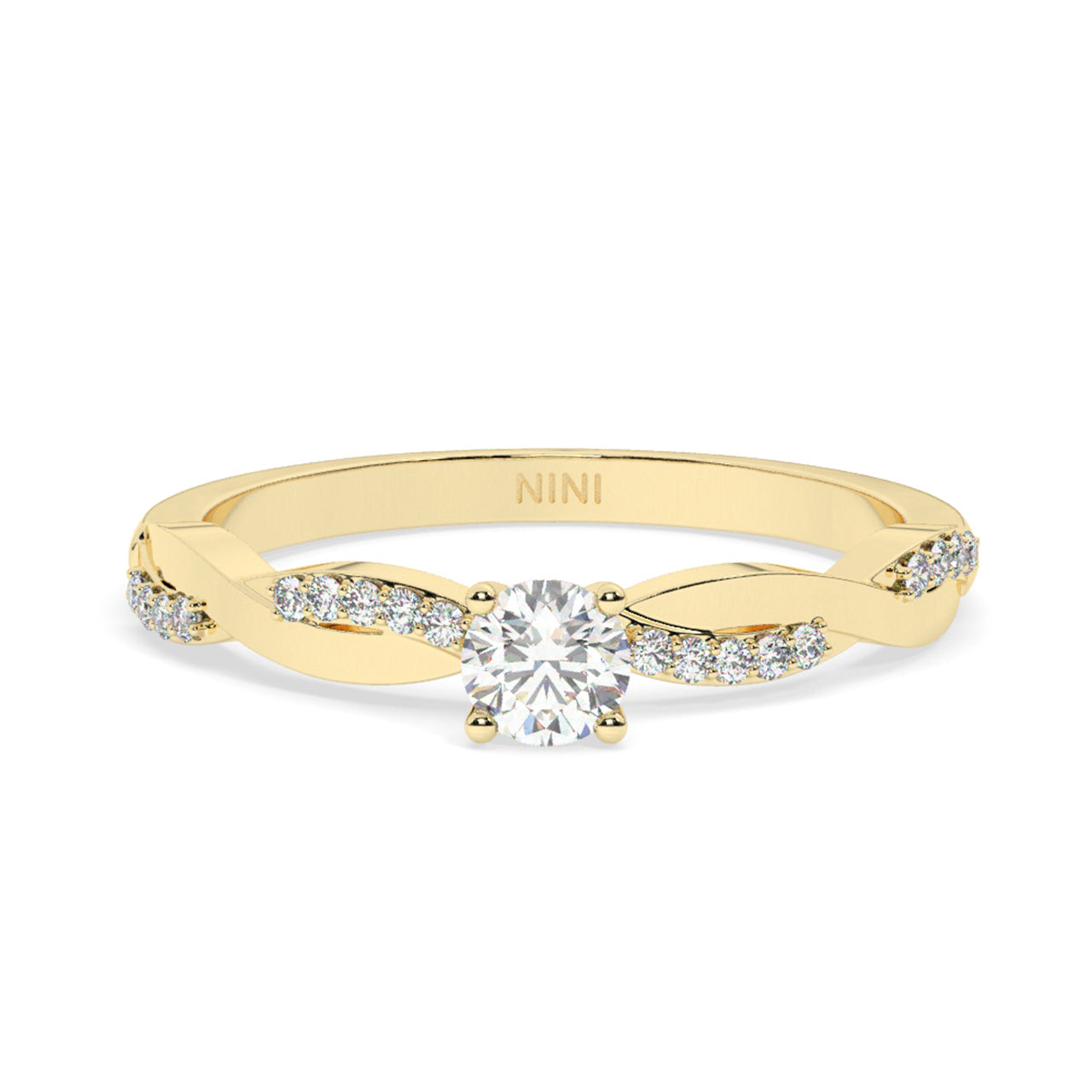 Twist Engagement Ring - 0.30 Ct