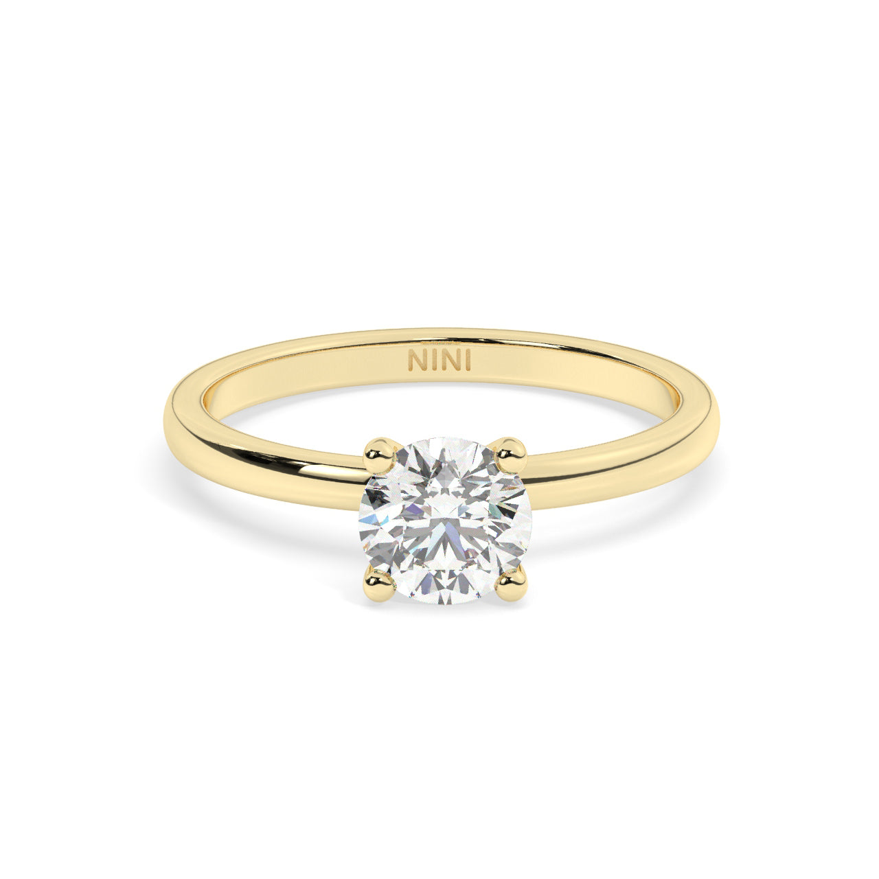 Solitaire Engagement Ring 0.50 Ct - 4 Prongs