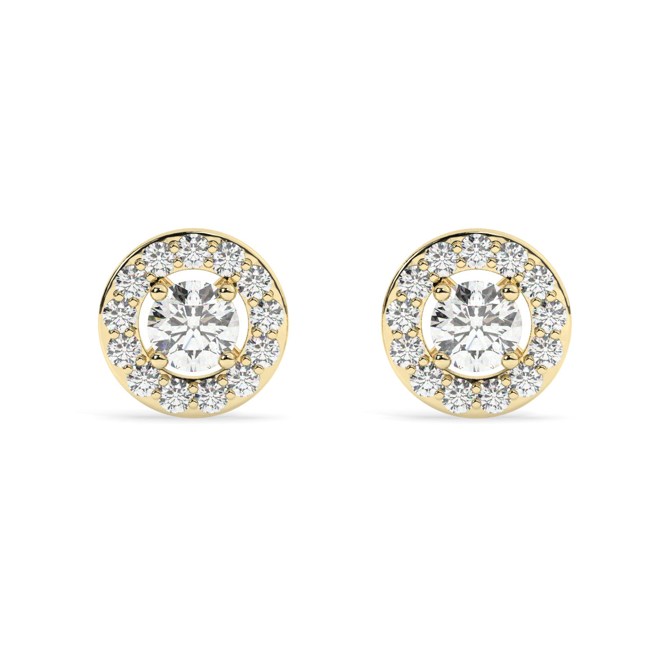 Diamond Halo Earrings