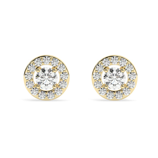 Diamond Halo Earrings