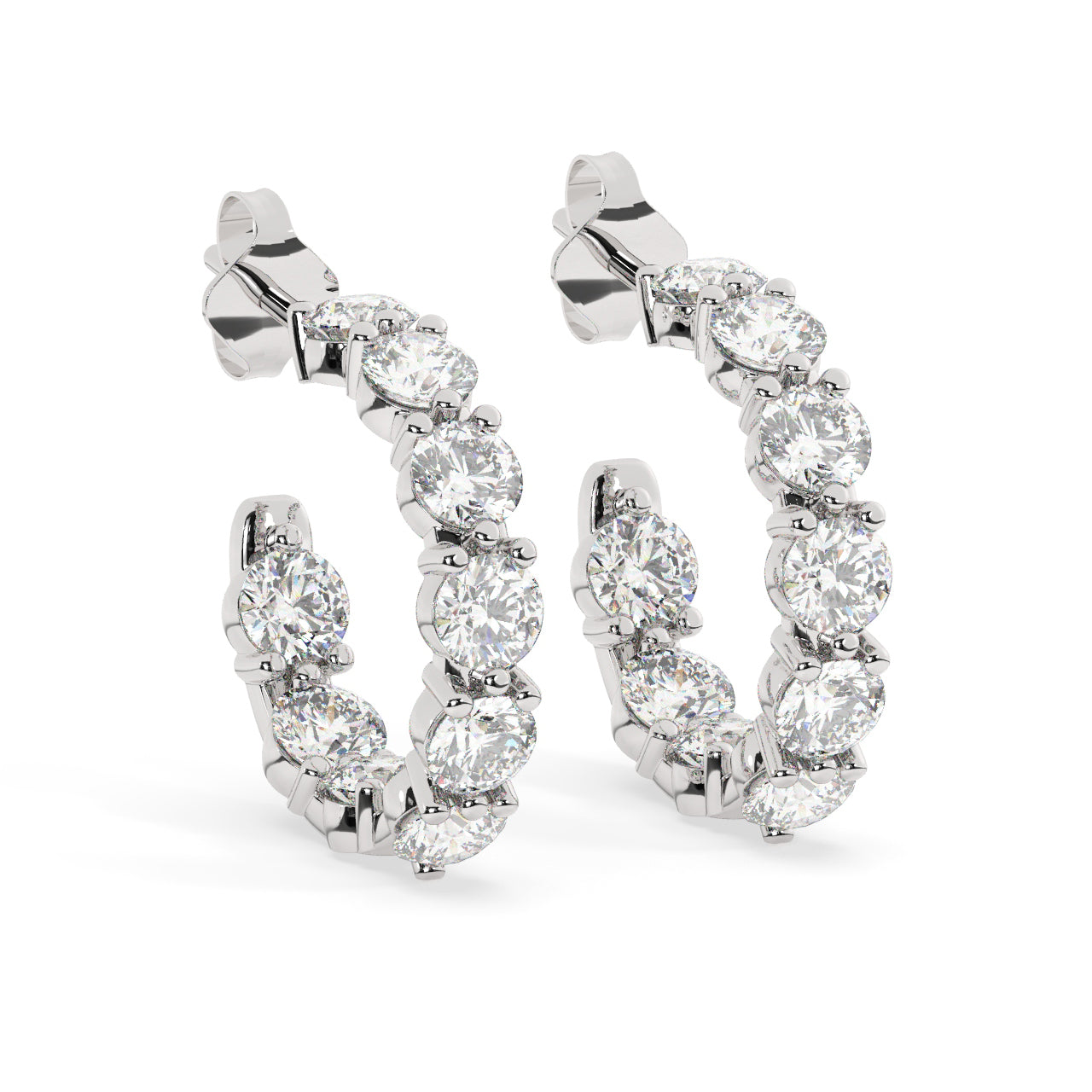 Diamond Hoop Earrings
