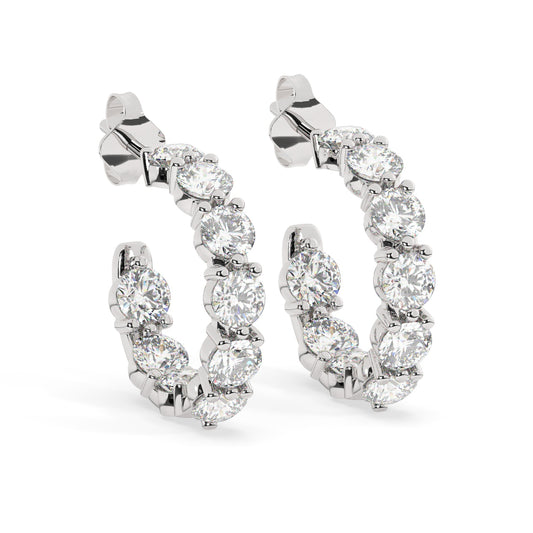 Diamond Hoop Earrings