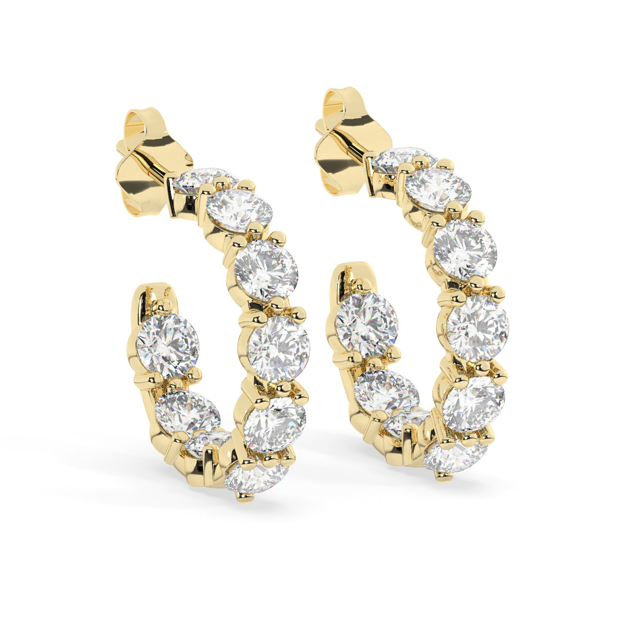 Diamond Hoop Earrings