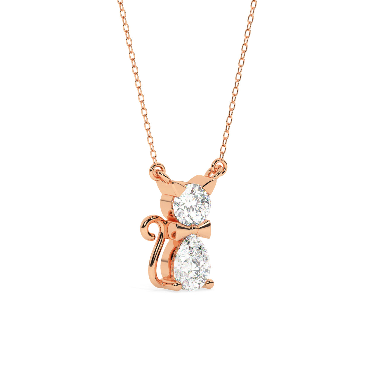 Cat Diamond Necklace
