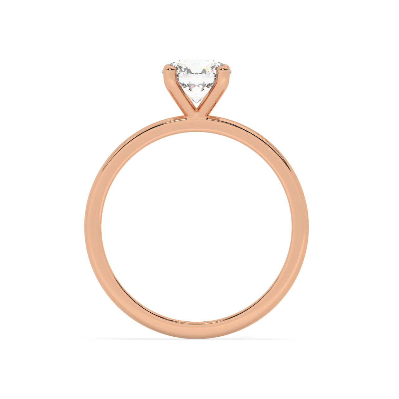 Solitaire Engagement Ring 0.50 Ct - 4 Prongs