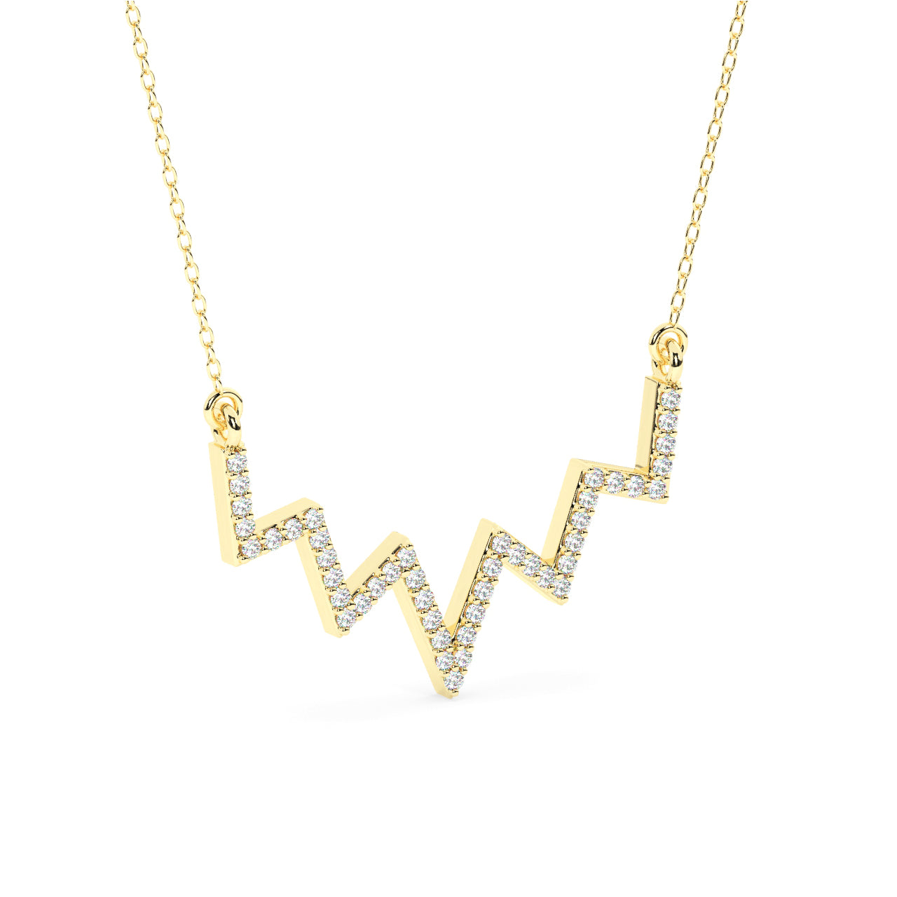 Zig-Zag Diamonds Necklace