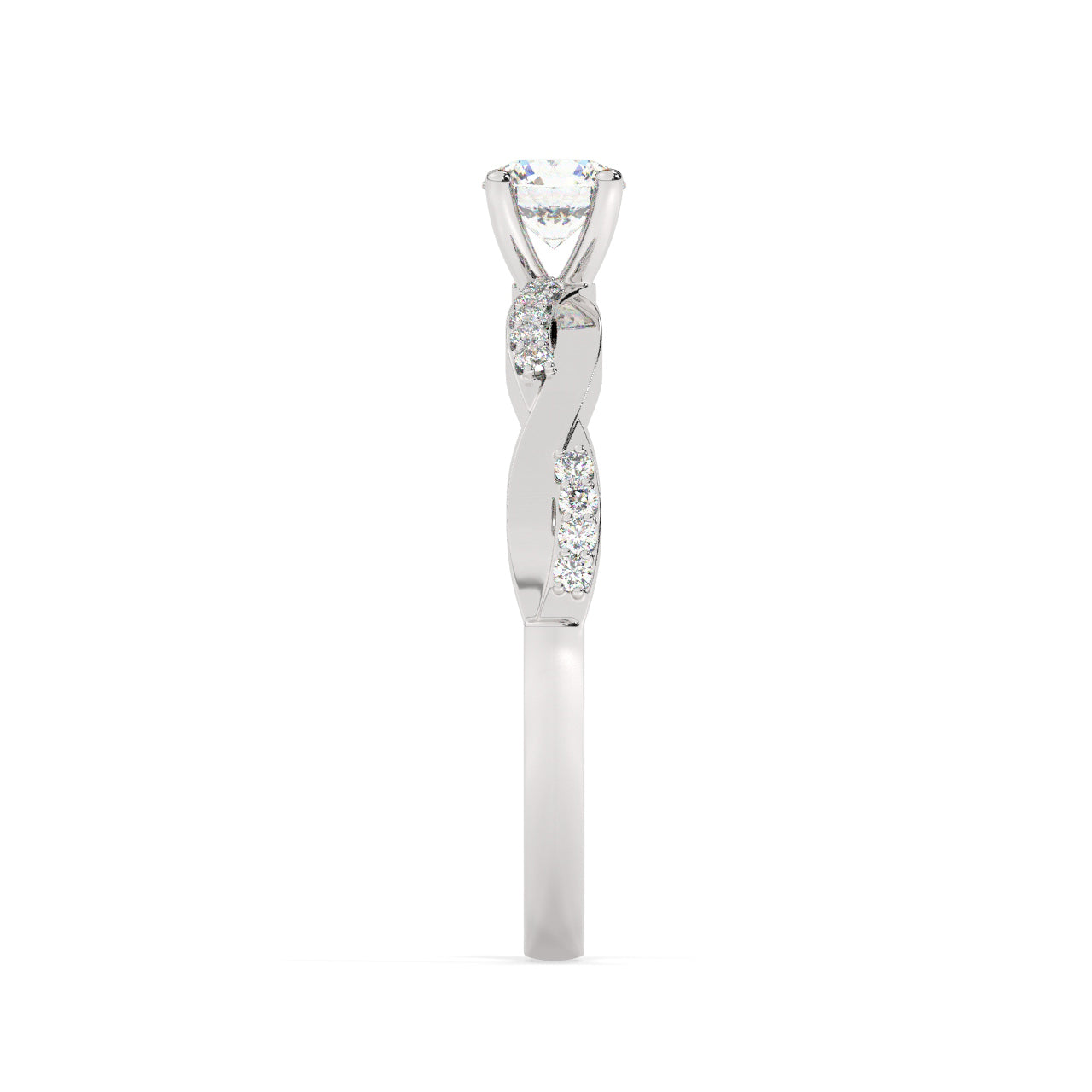 Twist Engagement Ring - 0.30 Ct