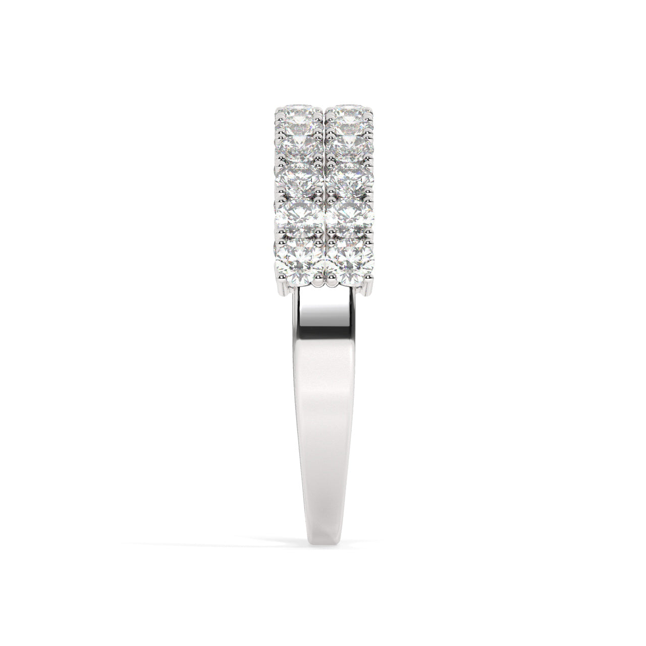 Diamond Double Row Ring - 1.10 Ct