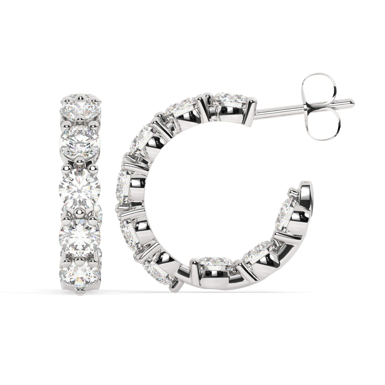 Diamond Hoop Earrings