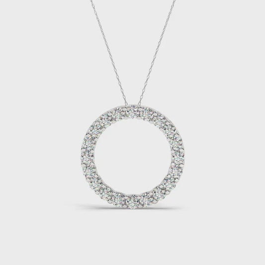 Circle Diamonds Necklace