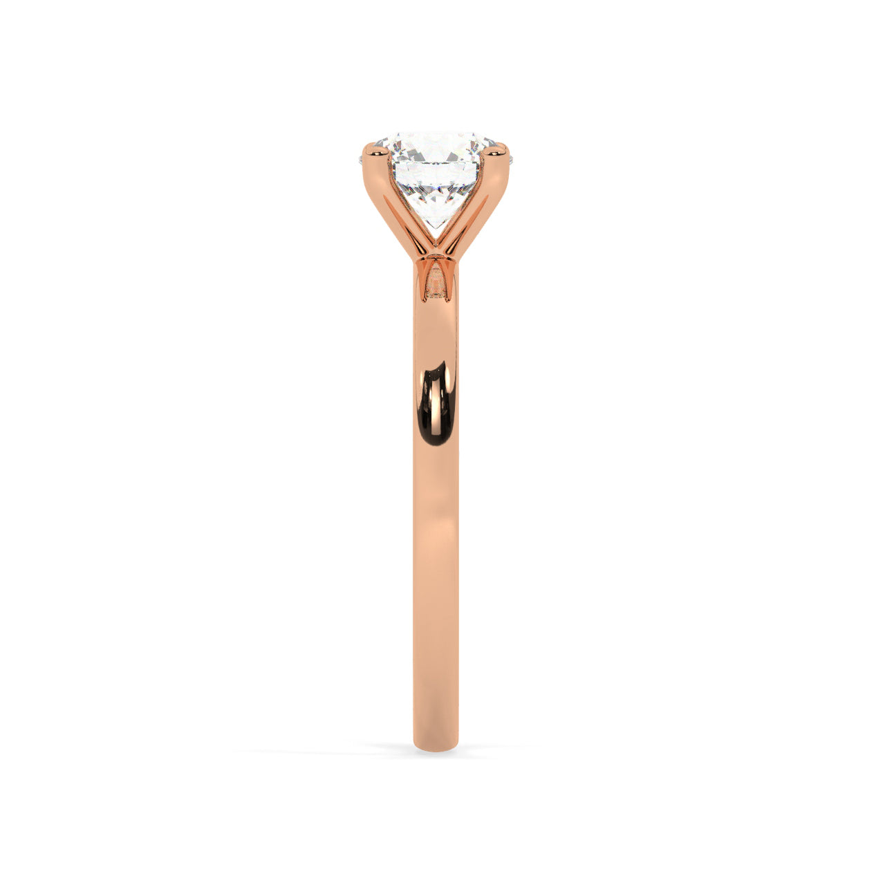 Solitaire Engagement Ring 0.50 Ct - 4 Prongs