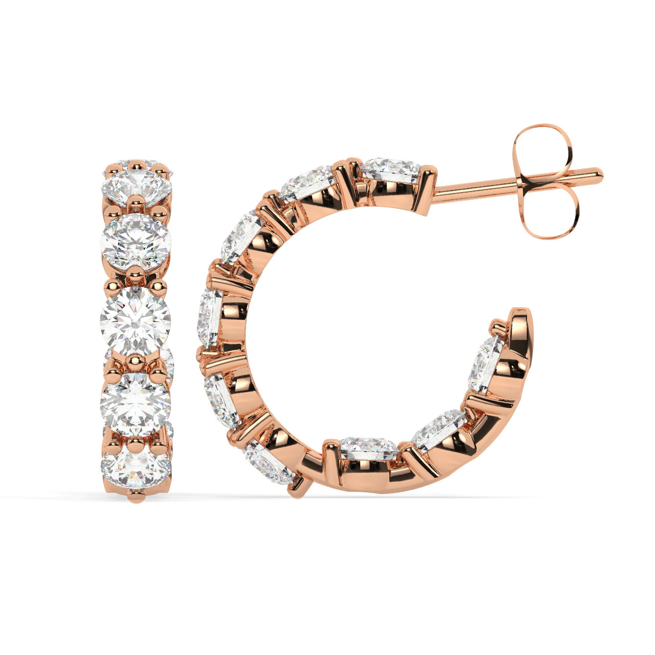 Diamond Hoop Earrings