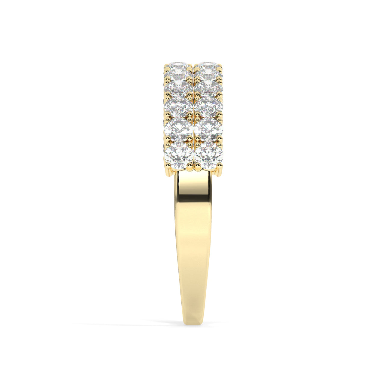 Diamond Double Row Ring - 1.10 Ct