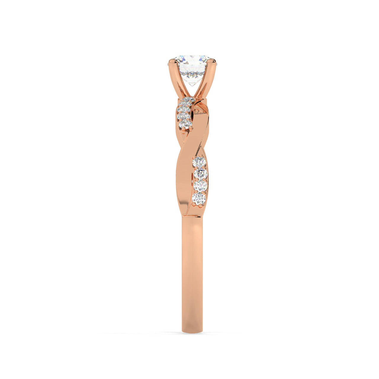 Twist Engagement Ring - 0.30 Ct