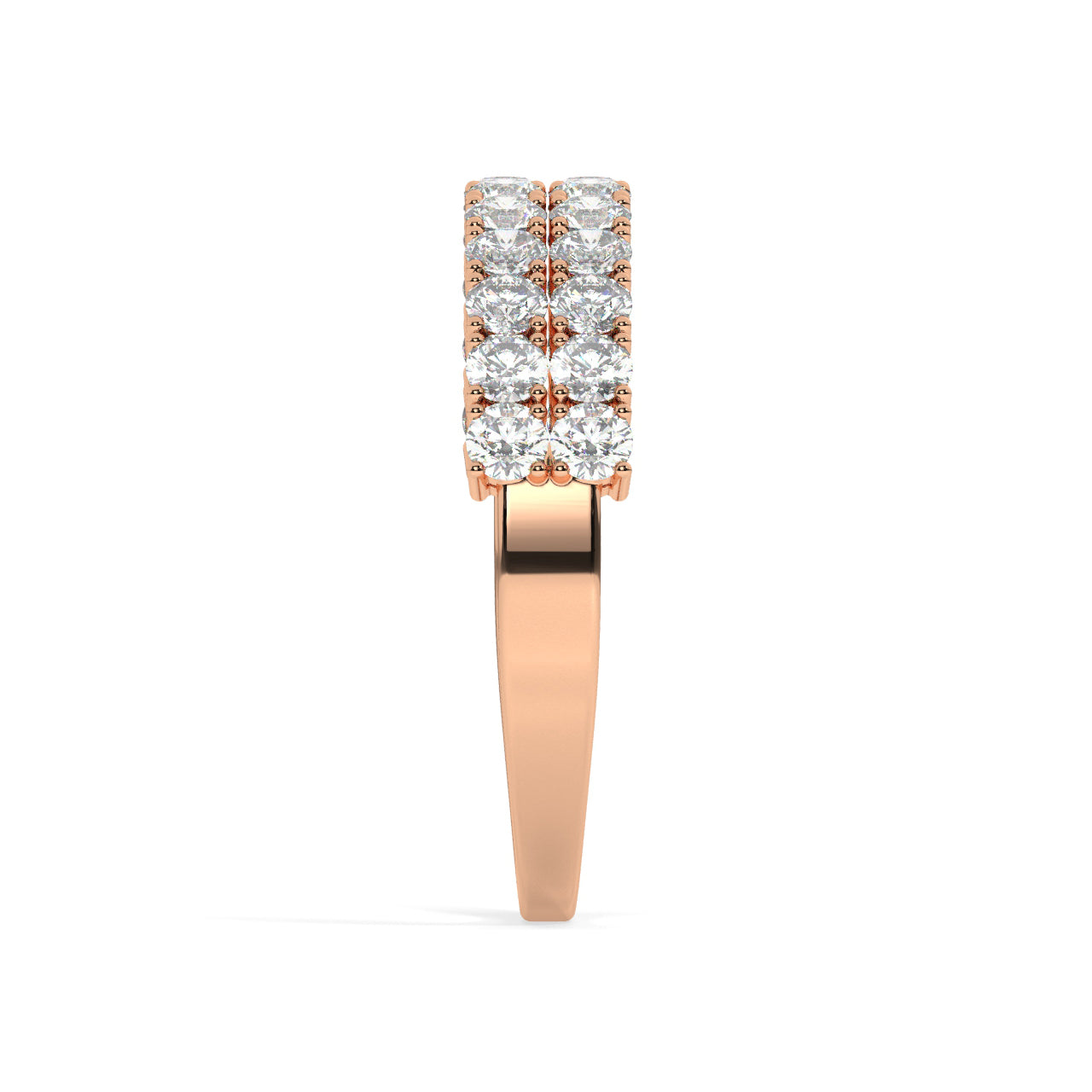 Diamond Double Row Ring - 1.10 Ct