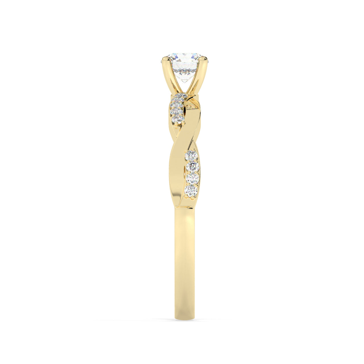 Twist Engagement Ring - 0.30 Ct