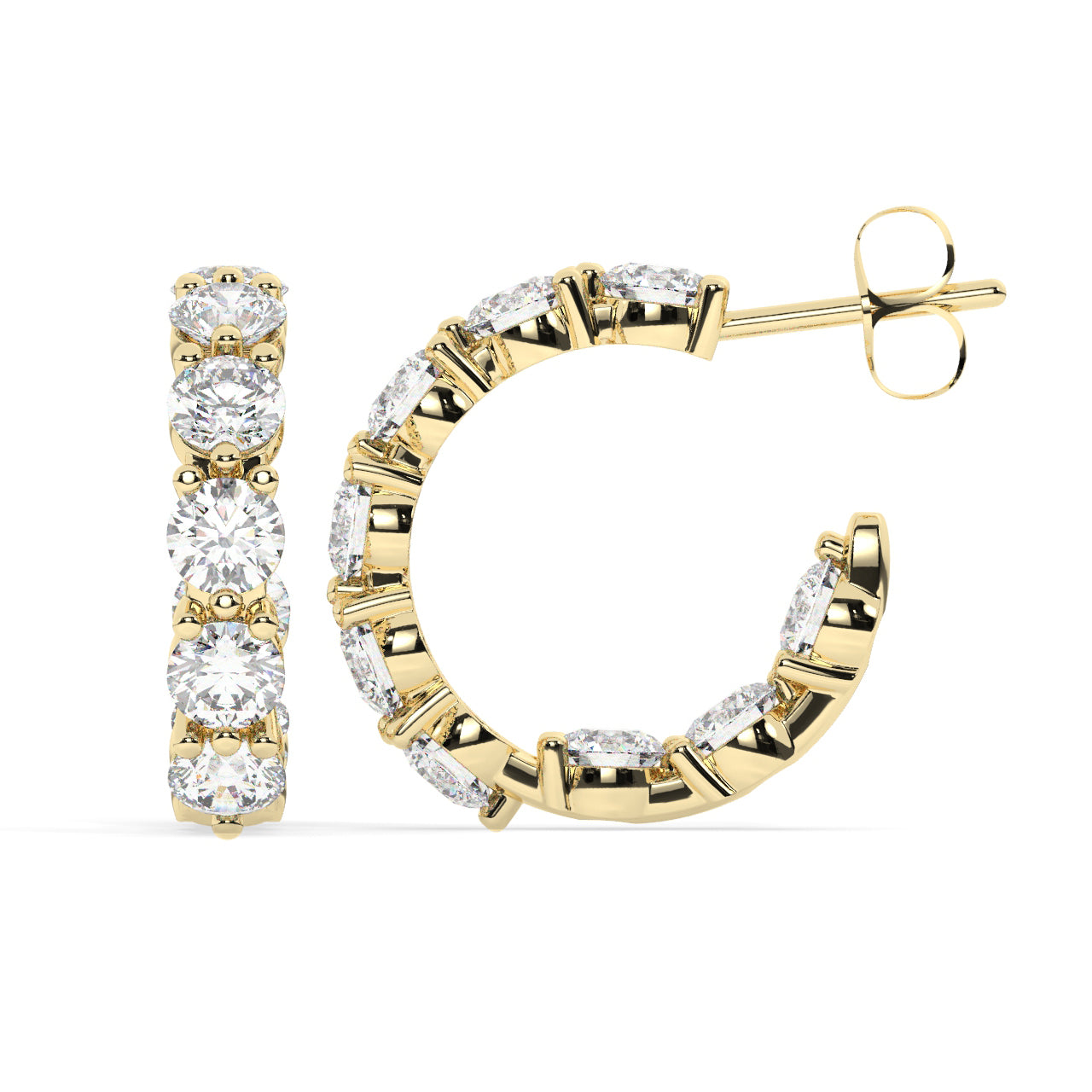 Diamond Hoop Earrings