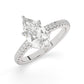 Pave Engagement Ring - 2.00 Ct Pear Shape