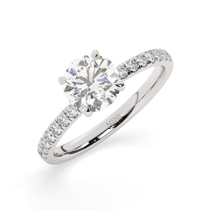 Pave Engagement Ring - 1.50 Ct
