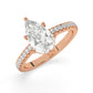 Pave Engagement Ring - 2.00 Ct Pear Shape