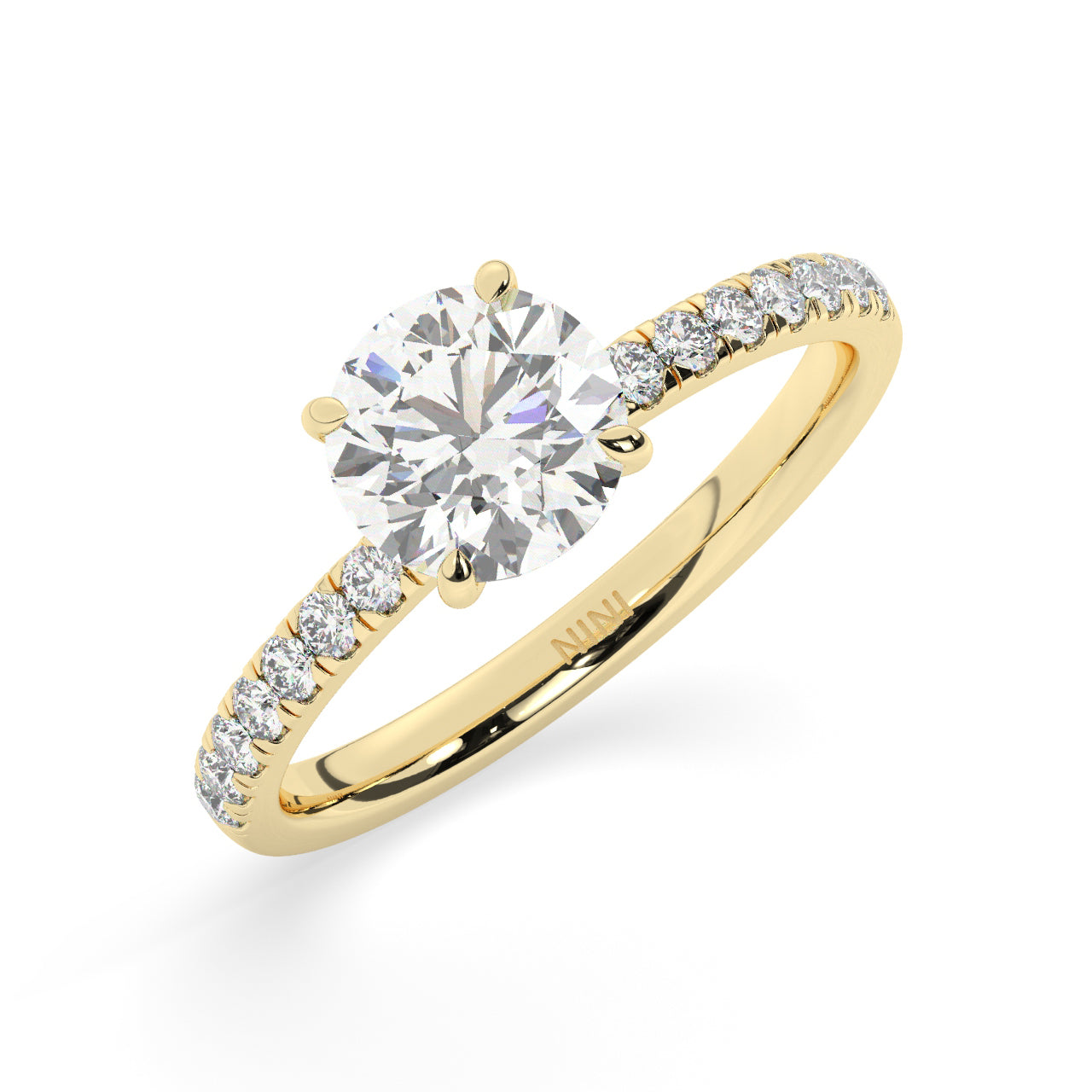 Pave Engagement Ring - 1.50 Ct