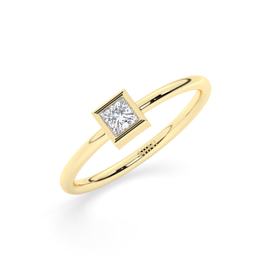 טבעת מיני יהלום פרינסס
