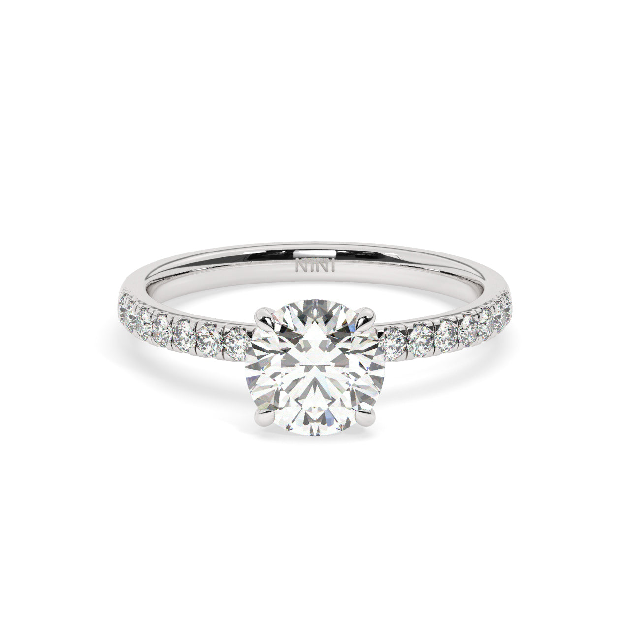 Pave Engagement Ring - 1.50 Ct