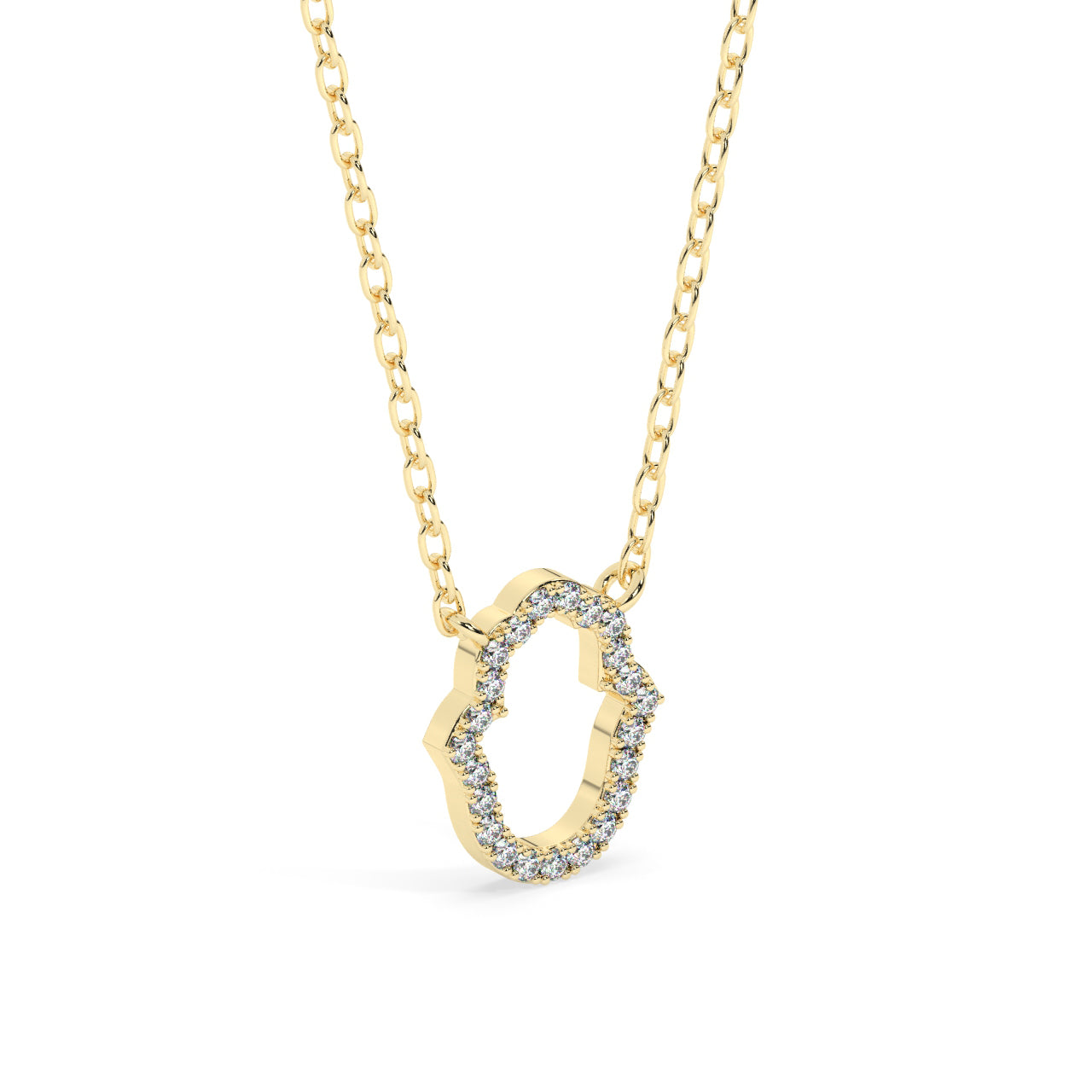 Mini Hamsa Diamond Necklace