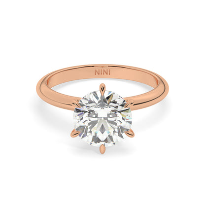 Solitaire Engagement Ring 3.00 Ct - 6 Prongs