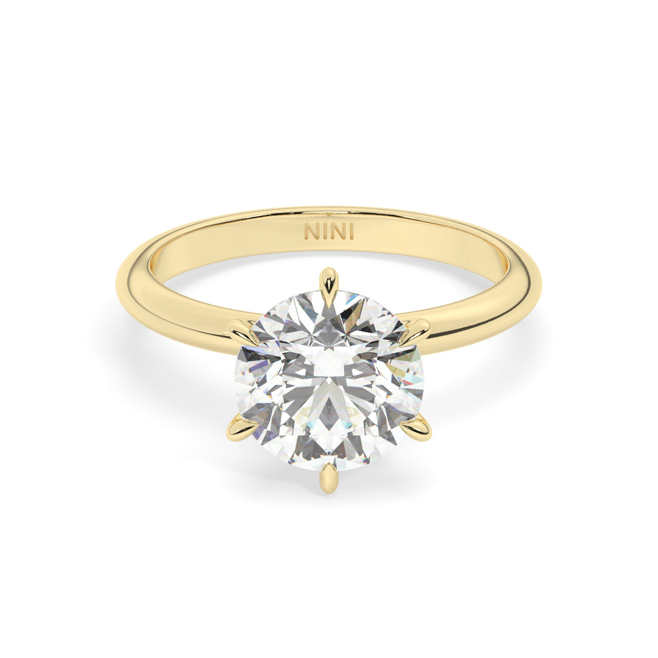 Solitaire Engagement Ring 3.00 Ct - 6 Prongs