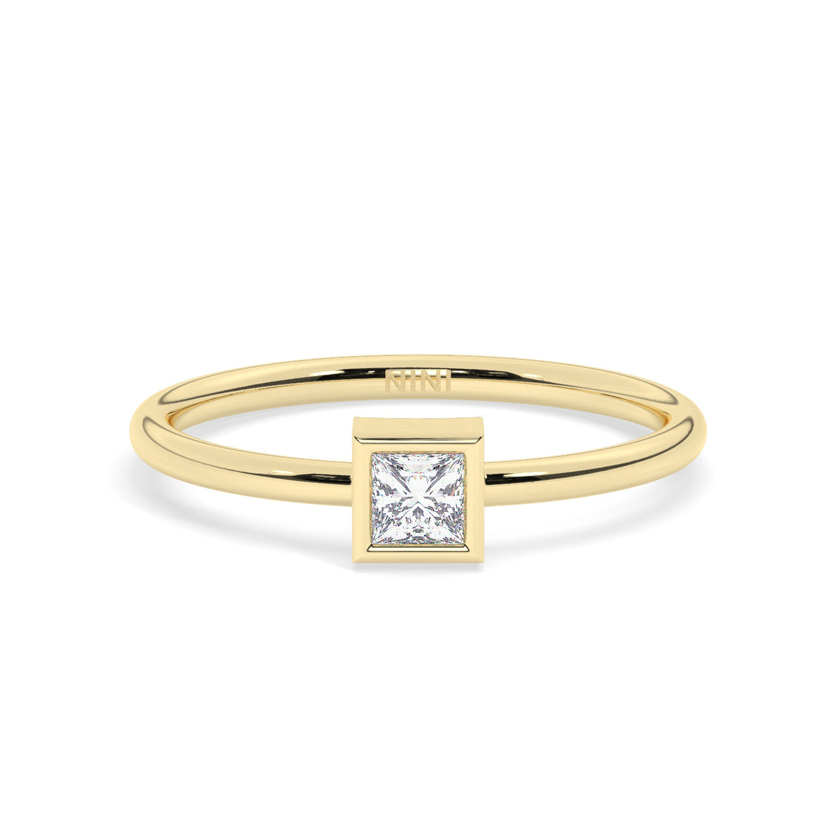 Mini Diamond Rings Mini Princess Cut Diamond Ring – NINI DIAMONDS