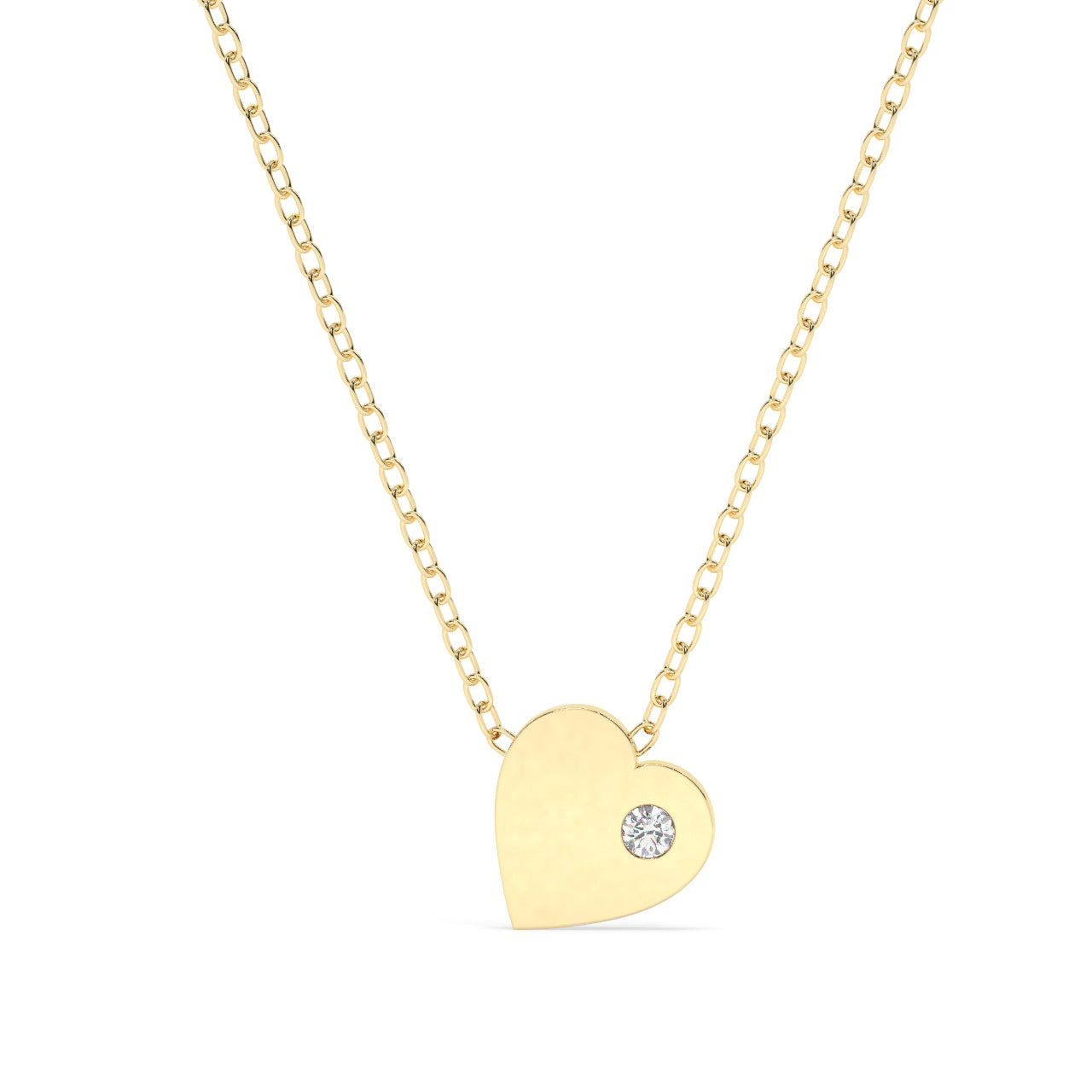 Offside Heart Diamond Necklace