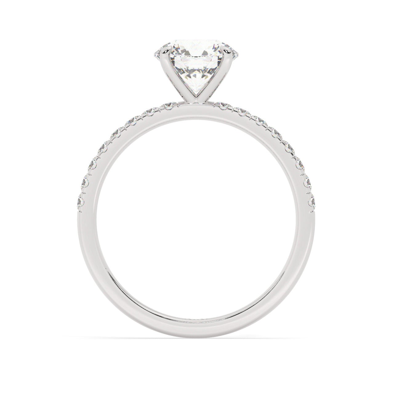 Pave Engagement Ring - 1.50 Ct