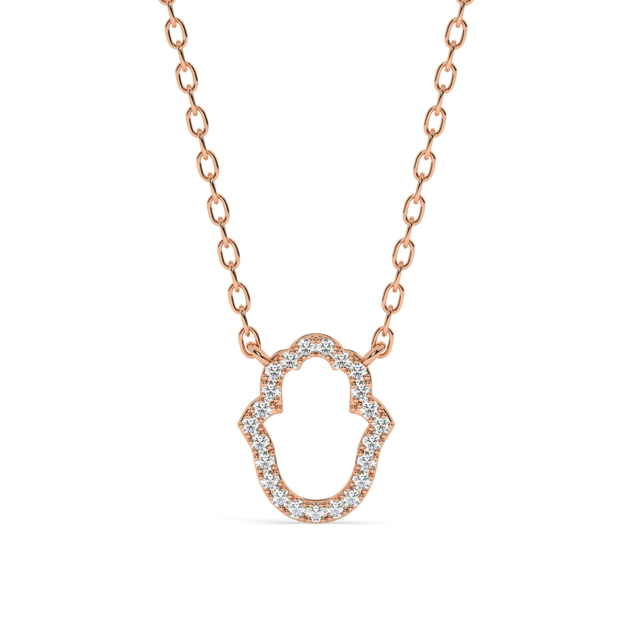 Mini Hamsa Diamond Necklace