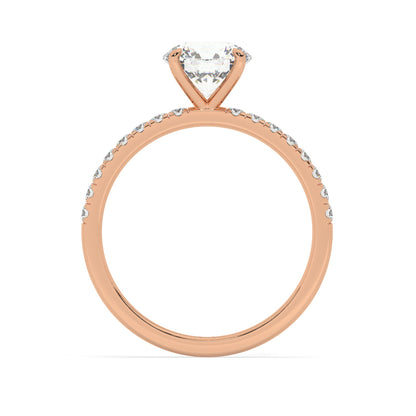 Pave Engagement Ring - 1.50 Ct