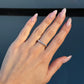 East West Emerald Cut Diamonds Ring