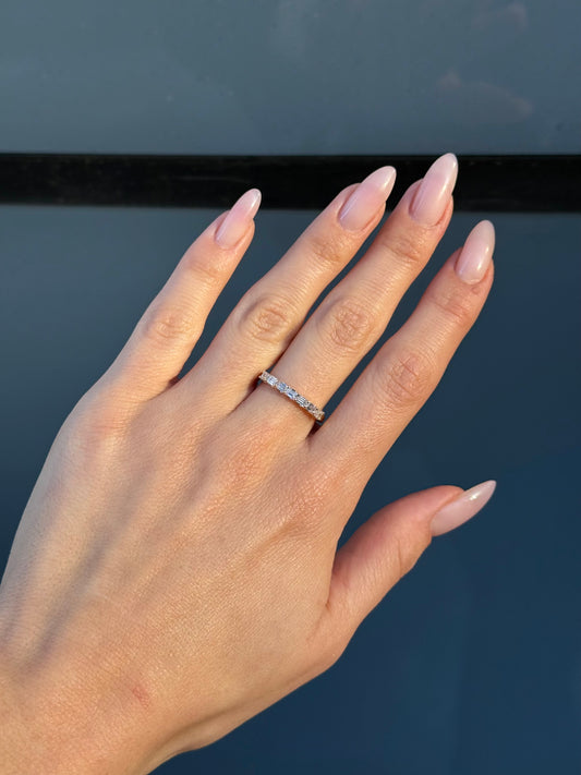 East West Emerald Cut Diamonds Ring