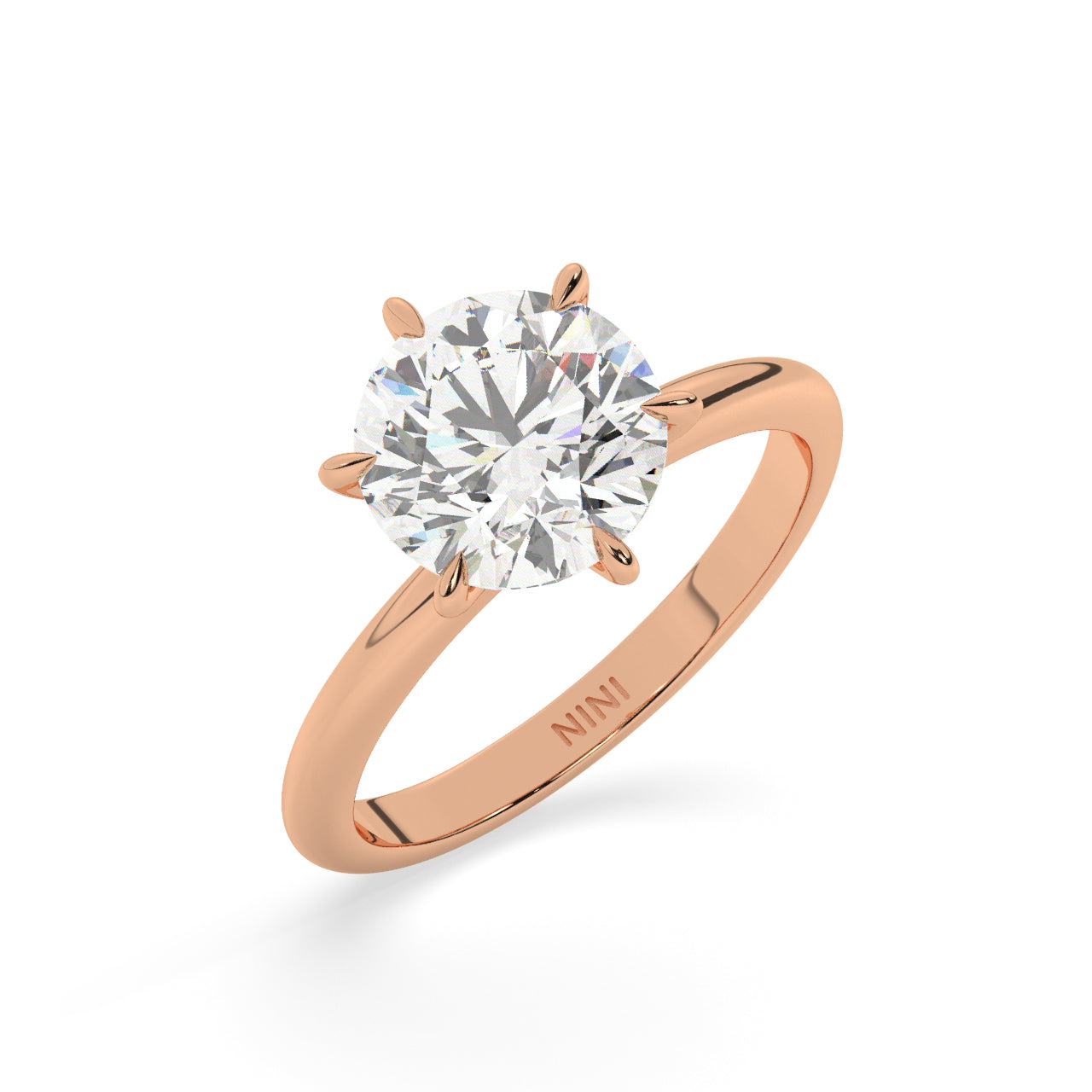 Solitaire Engagement Ring 3.00 Ct - 6 Prongs