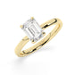 Solitaire Emerald Cut Diamond Engagement Ring - 1.50 Ct - Hidden Halo