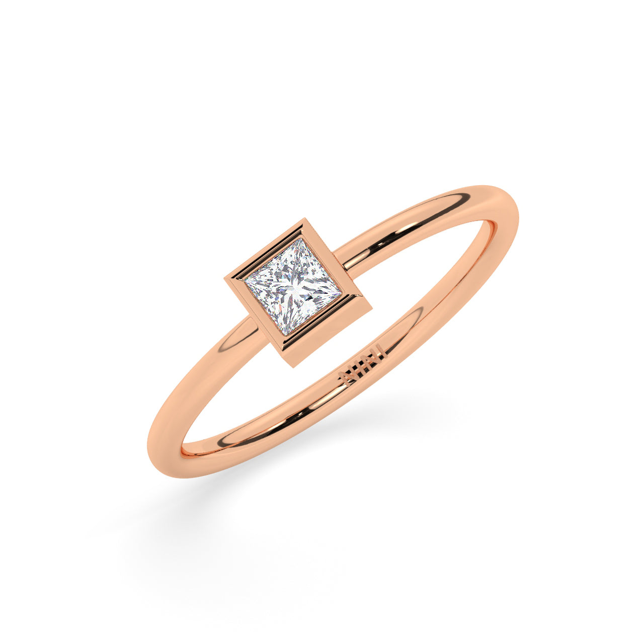 Mini Princess Cut Diamond Ring