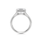 Bezel East West Emerald Cut Diamond Engagement ring - 1.50 Ct